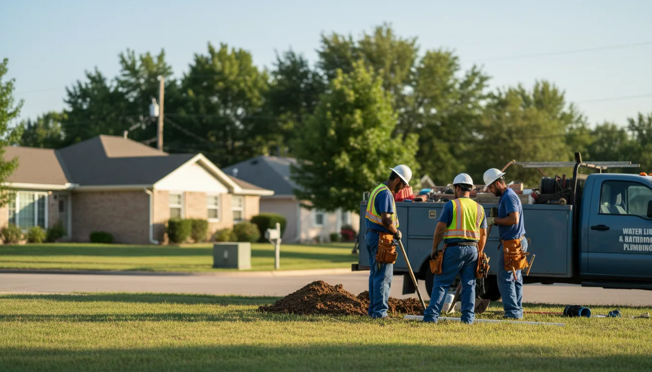 Residential water line and bathroom plumbing service in Vanleer, TN